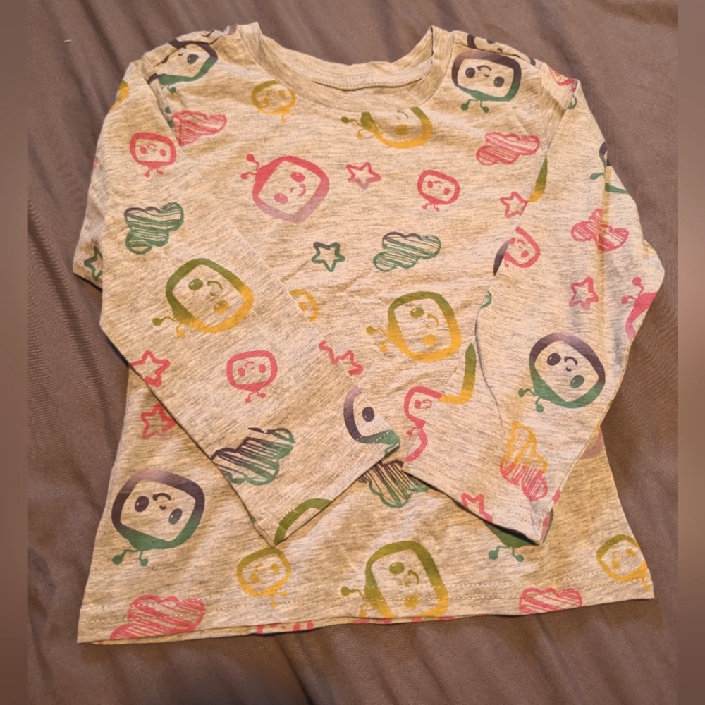Cocomelon grey long sleeve shirt size 3T EUC